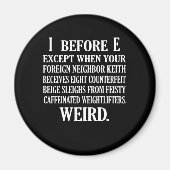 Merkwürdige Englischlehrerin Grammar Teach Magnet (Vorne)