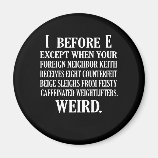 Merkwürdige Englischlehrerin Grammar Teach Magnet (Vorne)