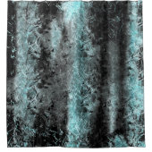 Merkwürdige faserige Textur in hellblau Duschvorhang (Vorderseite)