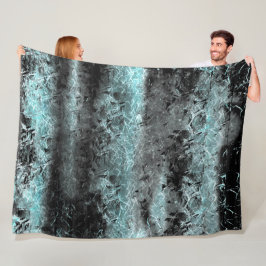 Merkwürdige faserige Textur in hellblau Fleecedecke