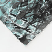 Merkwürdige faserige Textur in hellblau Fleecedecke (Ecke)