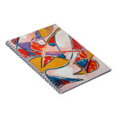 Merkwürdige Fische - abstrakte Kunst handgemalt Notizblock (Rechte Seite)