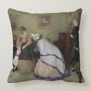 Merkwürdige Gesichter (w/c u. bodycolour auf Kissen