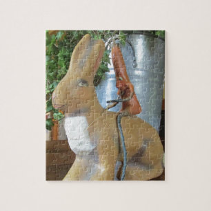 Merkwürdige Karotte reitet auf einem Kaninchen Puzzle