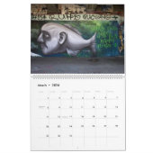 Merkwürdige Kreaturen als Graffiti 2024 Kalender (Mär 2026)