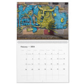 Merkwürdige Kreaturen als Graffiti 2024 Kalender (Feb 2026)