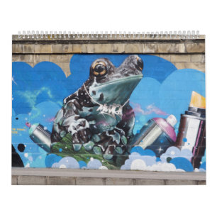Merkwürdige Kreaturen als Graffiti 2024 Kalender