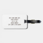 Merkwürdige Kuh im Feld, kundenspezifischer Gepäck Gepäckanhänger (Rückseite horizontal)