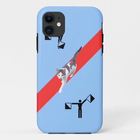 Merkwürdige Kunst mit Katze Case-Mate iPhone Hülle (Rückseite)