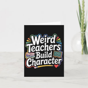 Merkwürdige Lehrer bauen Charakter Funny Teacher Karte