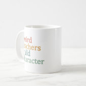 Merkwürdige Lehrer bauen Charakter Retro-Lehrer Kaffeetasse (Vorderseite Links)