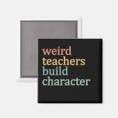 Merkwürdige Lehrer bauen Charakter Retro-Lehrer Magnet (Vorderseite/Rückseite)