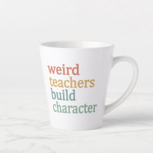 Merkwürdige Lehrer bauen Charakter Retro-Lehrer Milchtasse