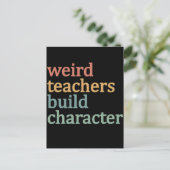 Merkwürdige Lehrer bauen Charakter Retro-Lehrer Postkarte (Stehend Vorderseite)