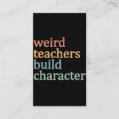 Merkwürdige Lehrer bauen Charakter Retro-Lehrer Visitenkarte (Vorderseite)