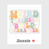 Merkwürdige Lehrer bauen Charakterlehrer Cool Aufkleber (Blatt)