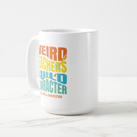 Merkwürdige Lehrer erstellen Kaffeetasse (Vorderseite Links)