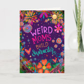 Merkwürdige Mamas Niedliche Herzblorkarte Karte (Vorderseite)