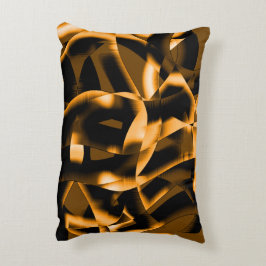 Merkwürdige Medaille verbrannter Bänder, orange Fa Dekokissen