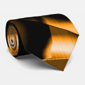 Merkwürdige Medaille verbrannter Bänder, orange Fa Krawatte (Gerollt)