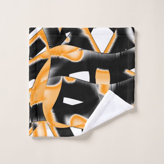 Merkwürdige Medaille verbrannter Bänder, orange we Badhandtuch Set (Waschlappen)