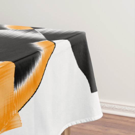 Merkwürdige Medaille verbrannter Bänder, orange we Tischdecke (Beispiel)