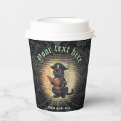 Merkwürdige Piratenkatze entziffert alte Geheimnis Pappbecher (Vorderseite)