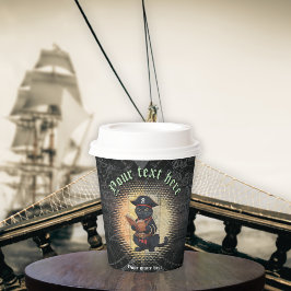 Merkwürdige Piratenkatze entziffert alte Geheimnis Pappbecher