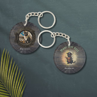 Merkwürdige Piratenkatze entziffert alte Geheimnis Schlüsselanhänger