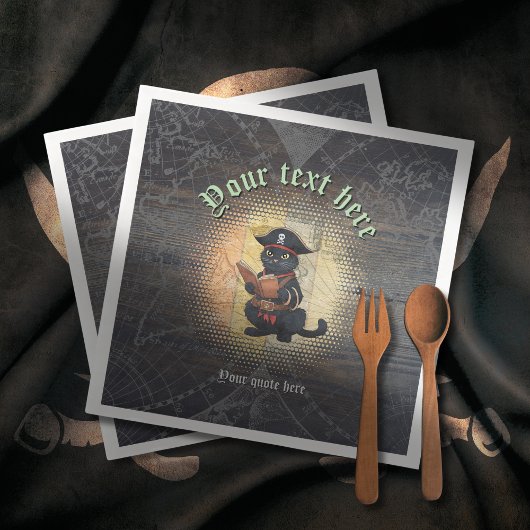 Merkwürdige Piratenkatze entziffert alte Geheimnis Serviette