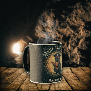 Merkwürdige Piratenkatze entziffert alte Geheimnis Tasse