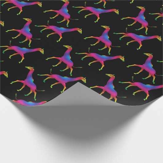 Merkwürdige Psychedelic Giraffe Geschenkpapier (Ecke)