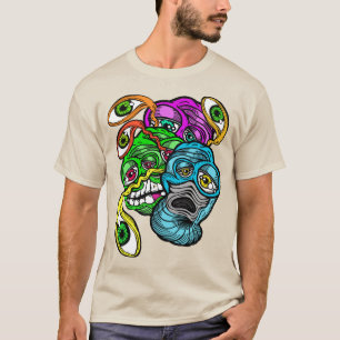 Merkwürdige psychedelische Alien Eye Scream T-Shirt