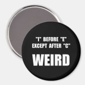 Merkwürdige Rechtschreibung Magnet (Vorderseite/Rückseite)