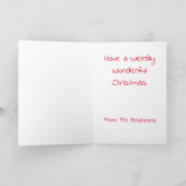 Merkwürdige Santa Praying Mantis Personalisierte W Karte (Innenseite)