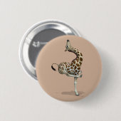 Merkwürdige Sportive Giraffe Button (Vorne & Hinten)