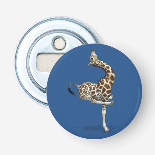 Merkwürdige Sportive Giraffe Flaschenöffner (Vorderseite)