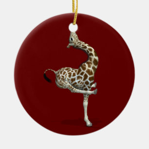 Merkwürdige Sportive Giraffe Keramik Ornament