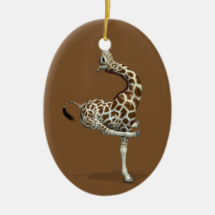 Merkwürdige Sportive Giraffe Keramik Ornament