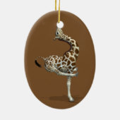 Merkwürdige Sportive Giraffe Keramik Ornament (Hinten)