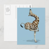 Merkwürdige Sportive Giraffe Postkarte (Vorne/Hinten)