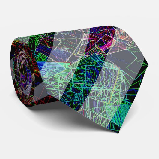 Merkwürdige Streifen, bunt seltsame Linien und Qua Krawatte (Gerollt)