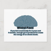 Merkwürdige Tatsache - Atomische Furz Postkarte (Vorderseite)