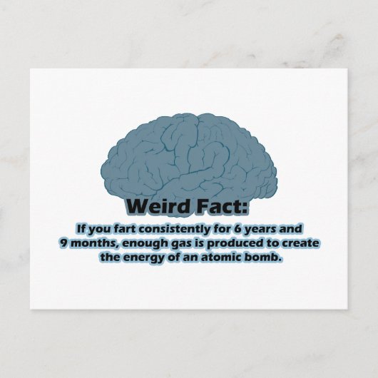 Merkwürdige Tatsache - Atomische Furz Postkarte (Vorderseite)