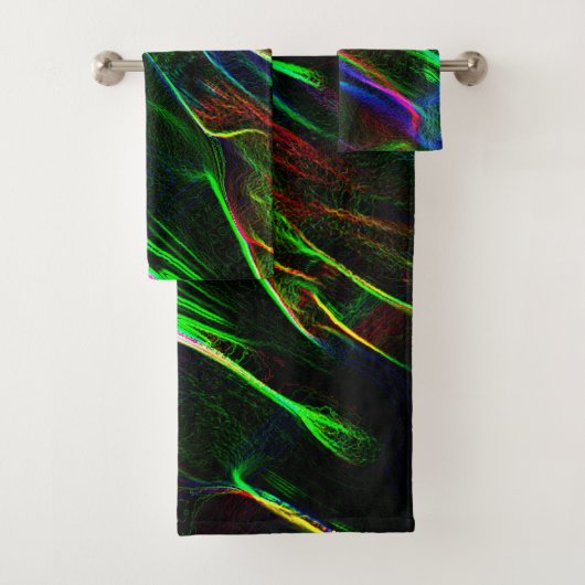 Merkwürdige und abstrakte Verwirrung bunter Kratze Badhandtuch Set (Insitu)