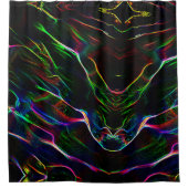 Merkwürdige und abstrakte Verwirrung bunter Kratze Duschvorhang (Vorderseite)