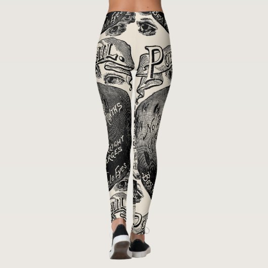 Merkwürdige Vintage Kartoffelanzeige Leggings (Rückseite)