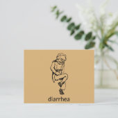 Merkwürdiger Diarrhö Typ Postkarte (Stehend Vorderseite)