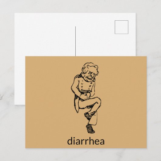 Merkwürdiger Diarrhö Typ Postkarte (Vorne/Hinten)