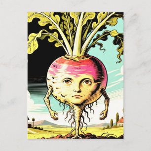 Merkwürdiger Gemüsemann: Herr Rutabaga Postkarte
